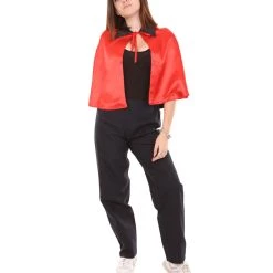 HPO Adult Women's Vampire Cape | Red & Black Halloween Costume