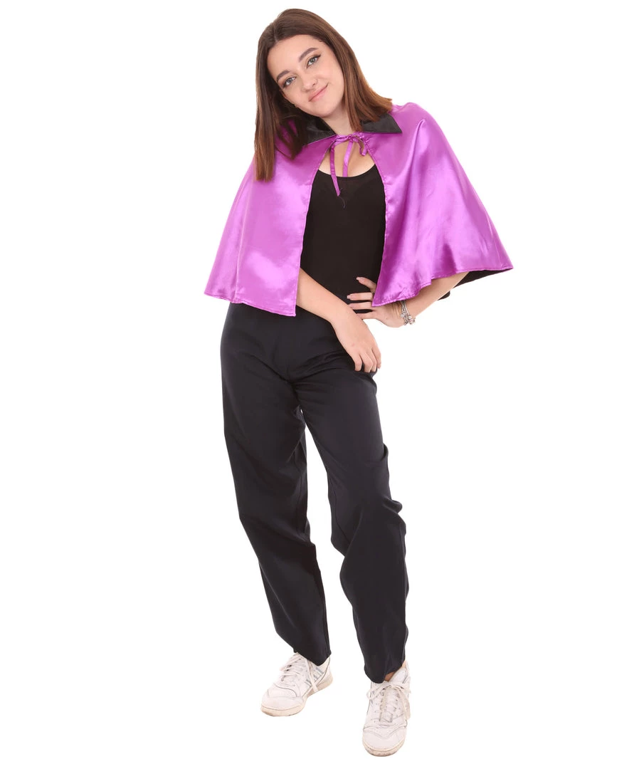 HPO Adult Women's Vampire Cape Costume | Purple & Black Halloween Costume