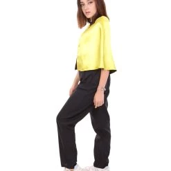 HPO Adult Women's Vampire Cape Costume | Gold & Black Halloween Costume