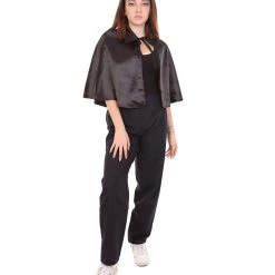 HPO Adult Women's Vampire Cape | Black Halloween Costume