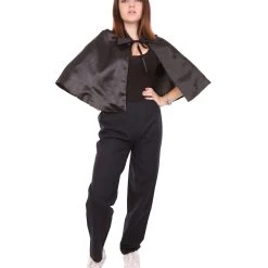 HPO Adult Women's Vampire Cape | Black Halloween Costume