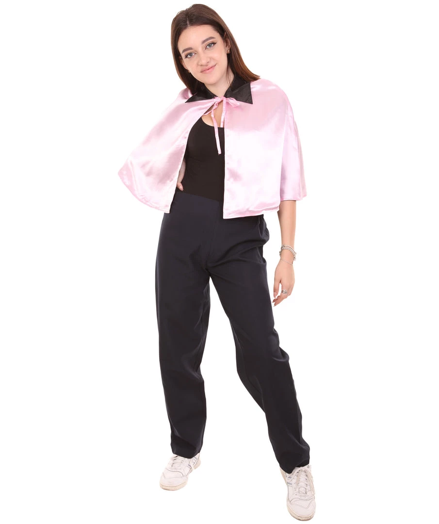 HPO Adult Women's Vampire Cape Costume | Pink & Black Halloween Costume