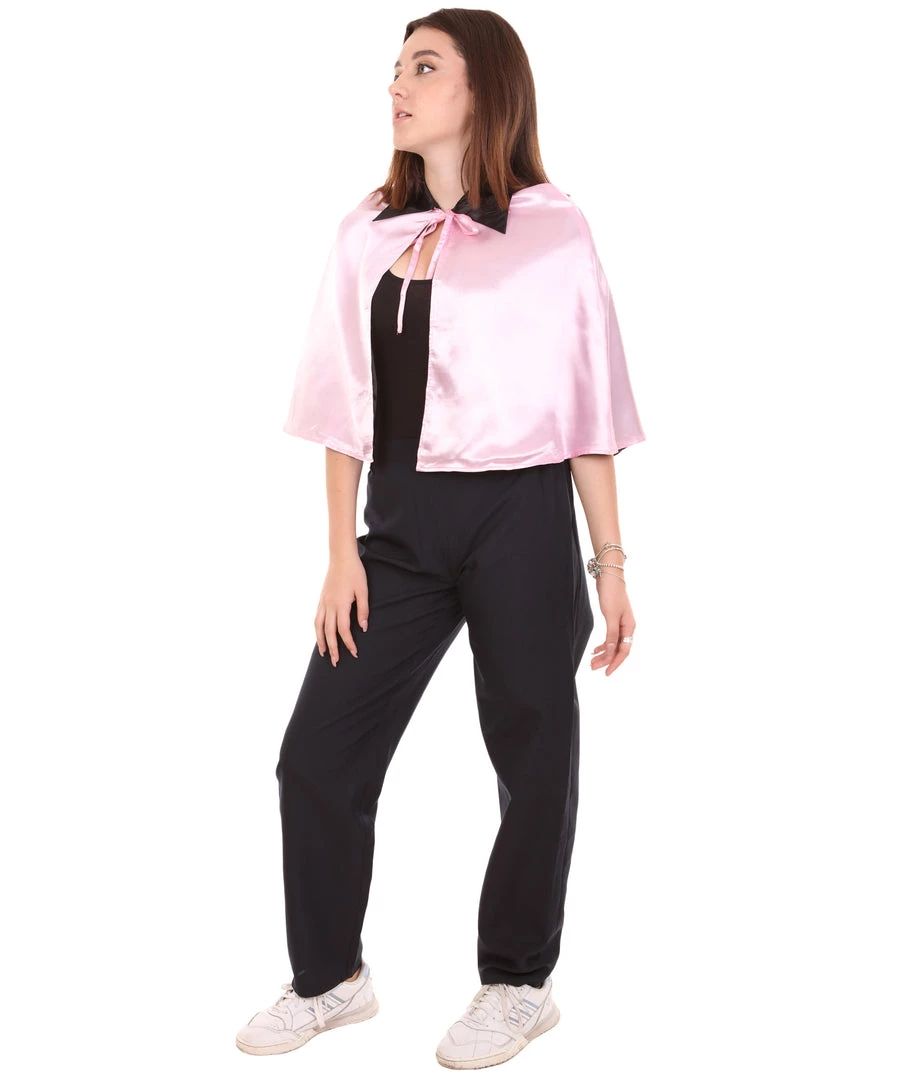 HPO Adult Women's Vampire Cape Costume | Pink & Black Halloween Costume