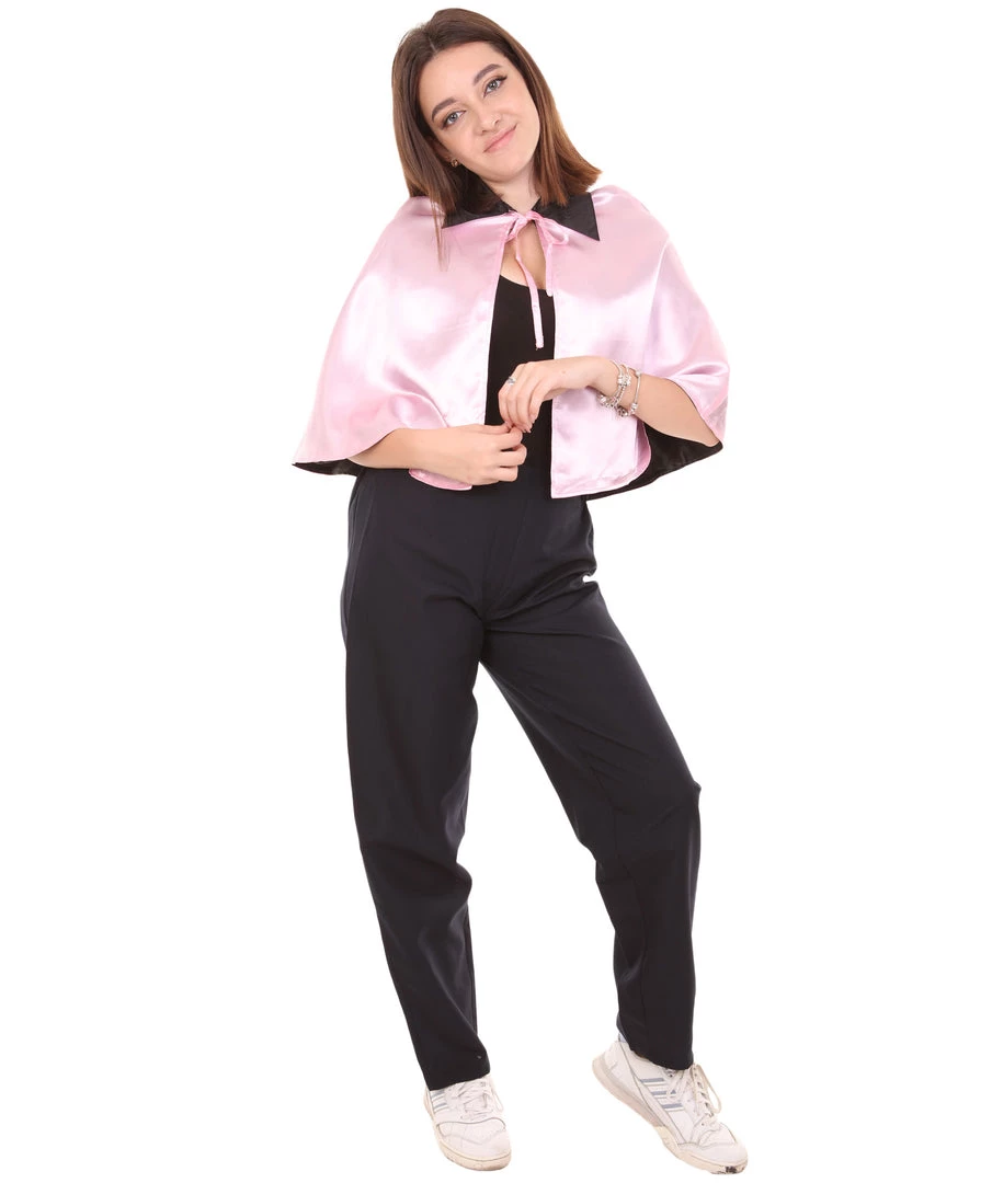 HPO Adult Women's Vampire Cape Costume | Pink & Black Halloween Costume