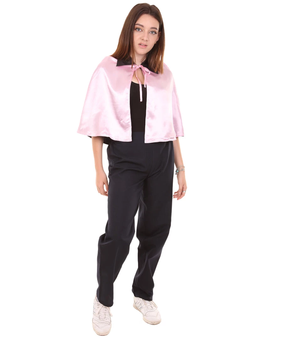 HPO Adult Women's Vampire Cape Costume | Pink & Black Halloween Costume