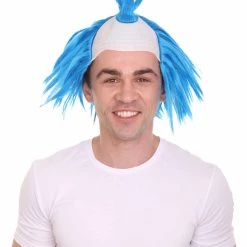 HPO Scary Twisted Clown Wig | Blue Clown Scary Wigs