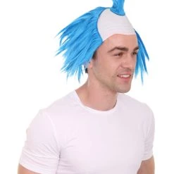 HPO Scary Twisted Clown Wig | Blue Clown Scary Wigs