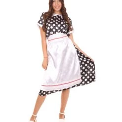 HPO Adult Women's Polka Dot Costume | Black Halloween Cosplay Costume
