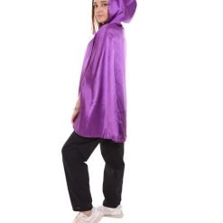 HPO Adult Women's Reversible Hooded Short Cape Costume | Multiple Color Option Halloween Costume