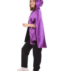 HPO Adult Women's Reversible Hooded Short Cape Costume | Multiple Color Option Halloween Costume