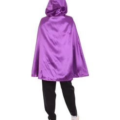 HPO Adult Women's Reversible Hooded Short Cape Costume | Multiple Color Option Halloween Costume