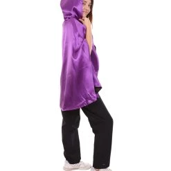 HPO Adult Women's Reversible Hooded Short Cape Costume | Multiple Color Option Halloween Costume