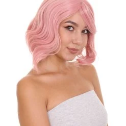 HPO Women's Adults Women Short Length Wavy Wigs | Multicolor Options Cosplay Wigs | Premium Breathable Capless Cap
