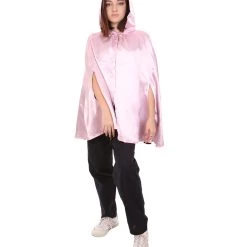 HPO Adult Women's Reversible Hooded Short Cape Costume | Multiple Color Option Halloween Costume