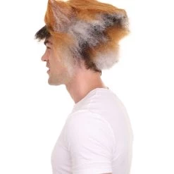 HPO Unisex Musical Brown & White Wig Collections | Super Size Jumbo Wig | Premium Breathable Capless Cap