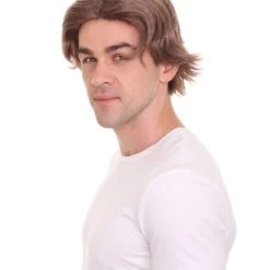 HPO Men's Stars Movie Mens Brown Wig | TV/Movie Wigs | Premium Breathable Capless Cap