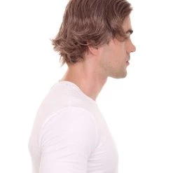 HPO Men's Stars Movie Mens Brown Wig | TV/Movie Wigs | Premium Breathable Capless Cap