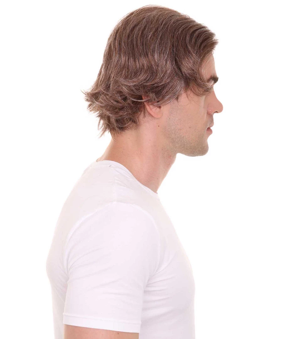 HPO Men's Stars Movie Mens Brown Wig | TV/Movie Wigs | Premium Breathable Capless Cap