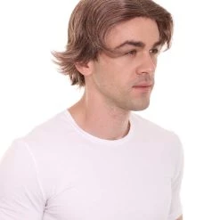 HPO Men's Stars Movie Mens Brown Wig | TV/Movie Wigs | Premium Breathable Capless Cap
