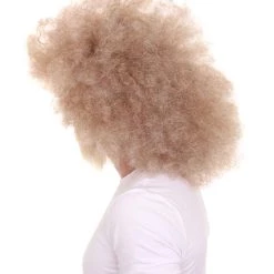 HPO Mens 80's Hip-Hop Grandpa Wig With Beard Set | Blonde Retro Wig | Premium Breathable Capless Cap