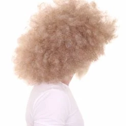 HPO Mens 80's Hip-Hop Grandpa Wig With Beard Set | Blonde Retro Wig | Premium Breathable Capless Cap