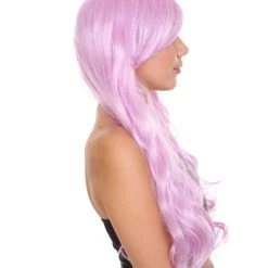 HPO Long Curly Wig | Women's Purple Wig | Premium Breathable Capless Cap