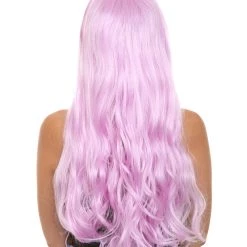 HPO Long Curly Wig | Women's Purple Wig | Premium Breathable Capless Cap