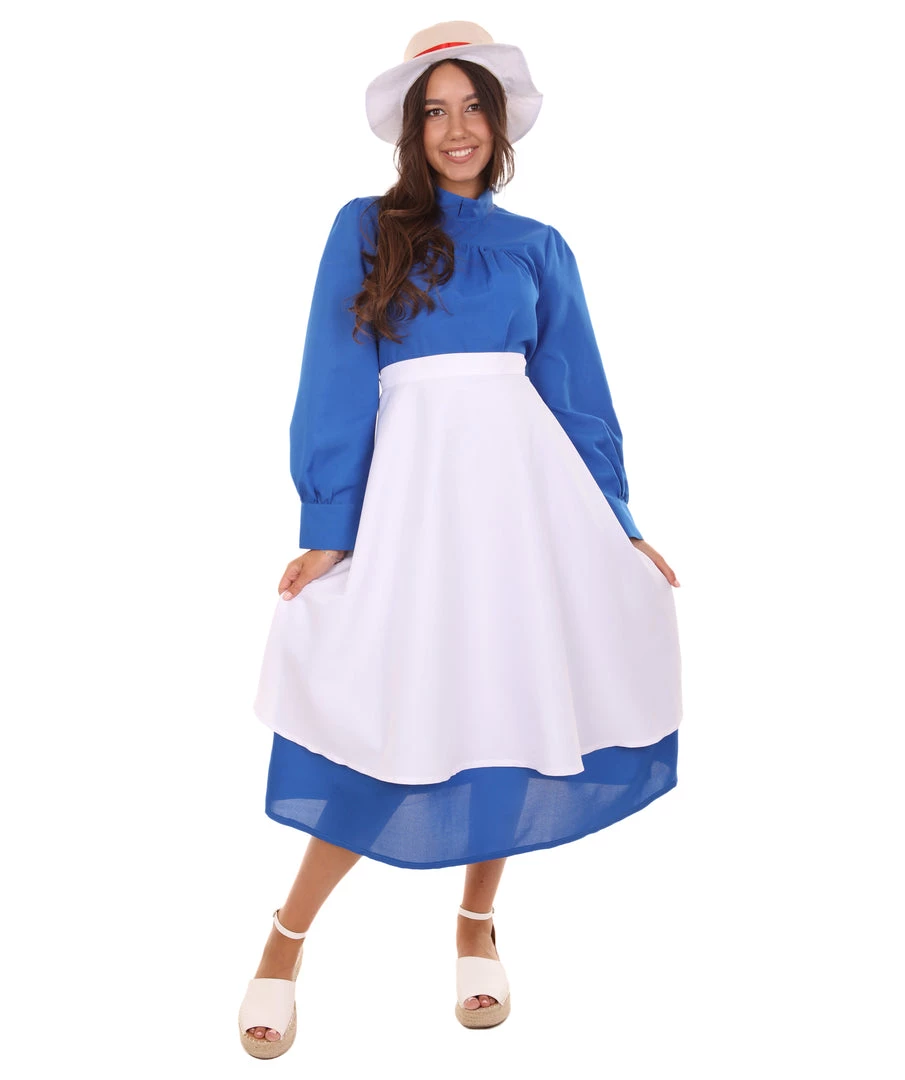 HPO Adult Women's Anime Dress Costume | Blue Cosplay Costume