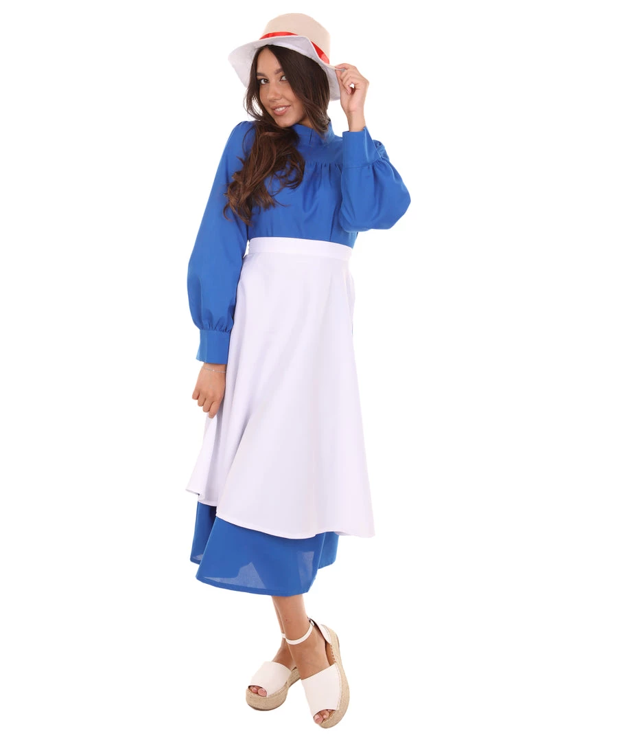 HPO Adult Women's Anime Dress Costume | Blue Cosplay Costume