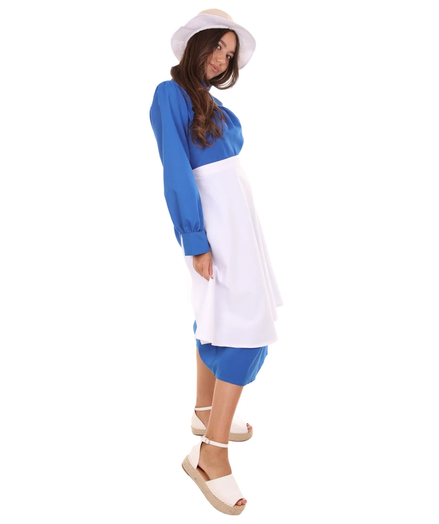 HPO Adult Women's Anime Dress Costume | Blue Cosplay Costume