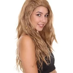 HPO Women's Brown Color Straight Long Wig | Premium Breathable Capless Cap