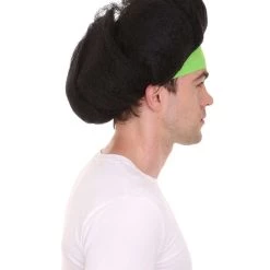 HPO Hot Dog Men's Wig | Black TV/Movie Wigs | Premium Breathable Capless Cap