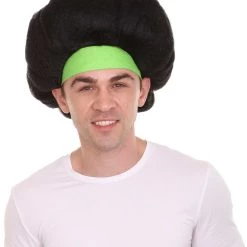 HPO Hot Dog Men's Wig | Black TV/Movie Wigs | Premium Breathable Capless Cap