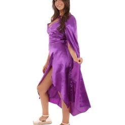 HPO Adult Women's Costume For Cosplay Game Of Thrones Dragon Queen Lt Purple Dress With Cloak