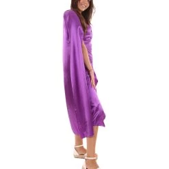 HPO Adult Women's Costume For Cosplay Game Of Thrones Dragon Queen Lt Purple Dress With Cloak