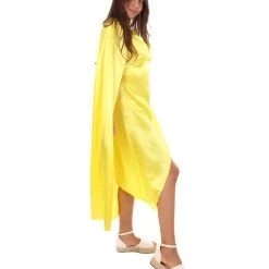 HPO Adult Women's Costume For Cosplay Game Of Thrones Dragon Queen Yellow Dress With Cloak