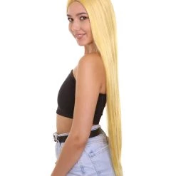 HPO Women's Long Length Blonde Celebrity Wig - Capless Cap Design