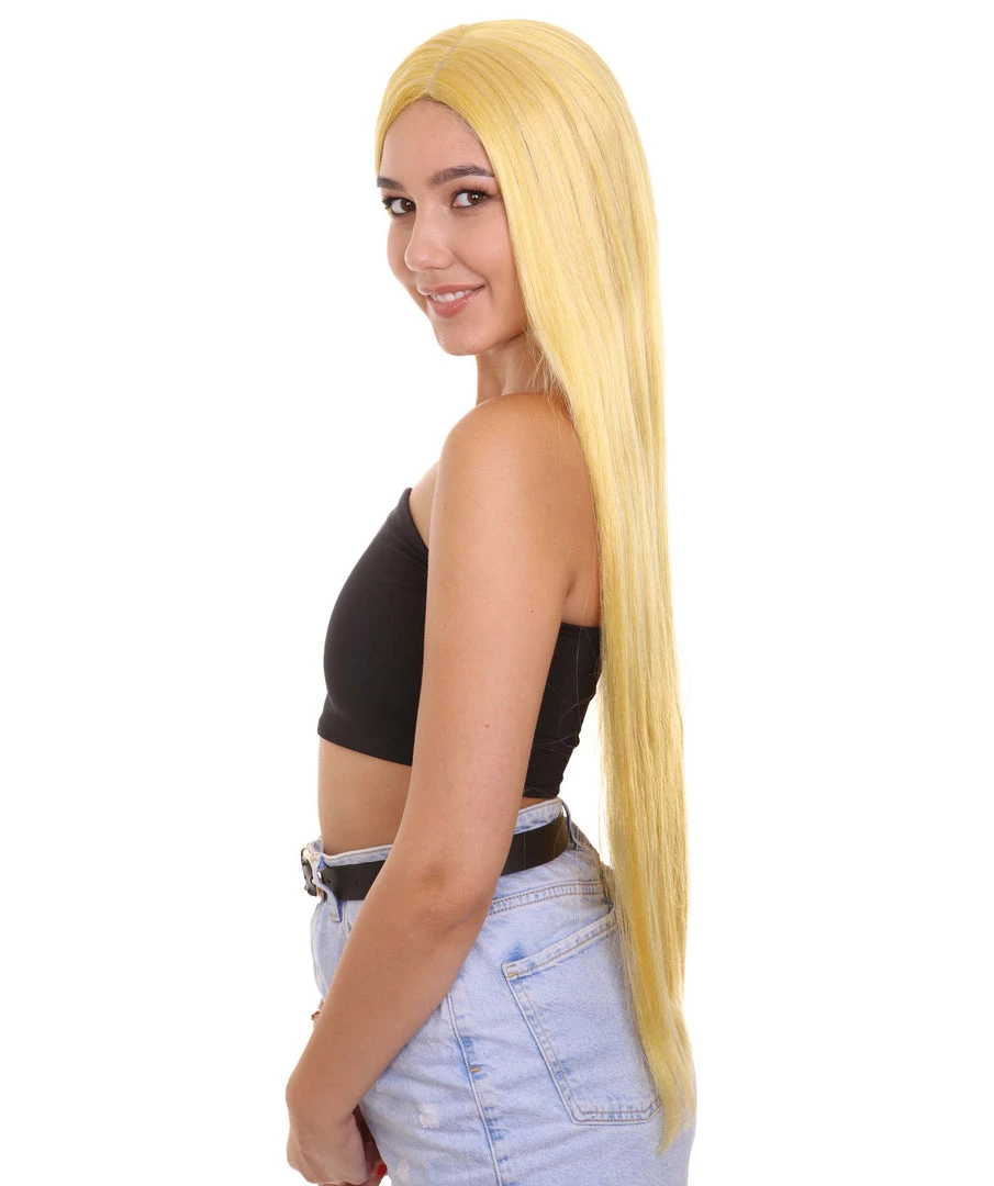 HPO Women's Long Length Blonde Celebrity Wig - Capless Cap Design