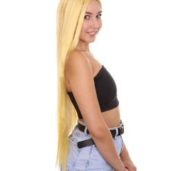 HPO Women's Long Length Blonde Celebrity Wig - Capless Cap Design