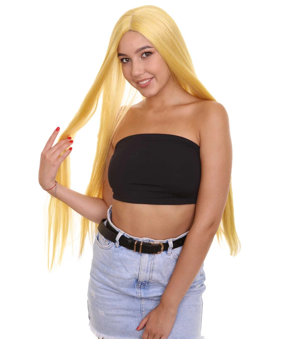 HPO Women's Long Length Blonde Celebrity Wig - Capless Cap Design