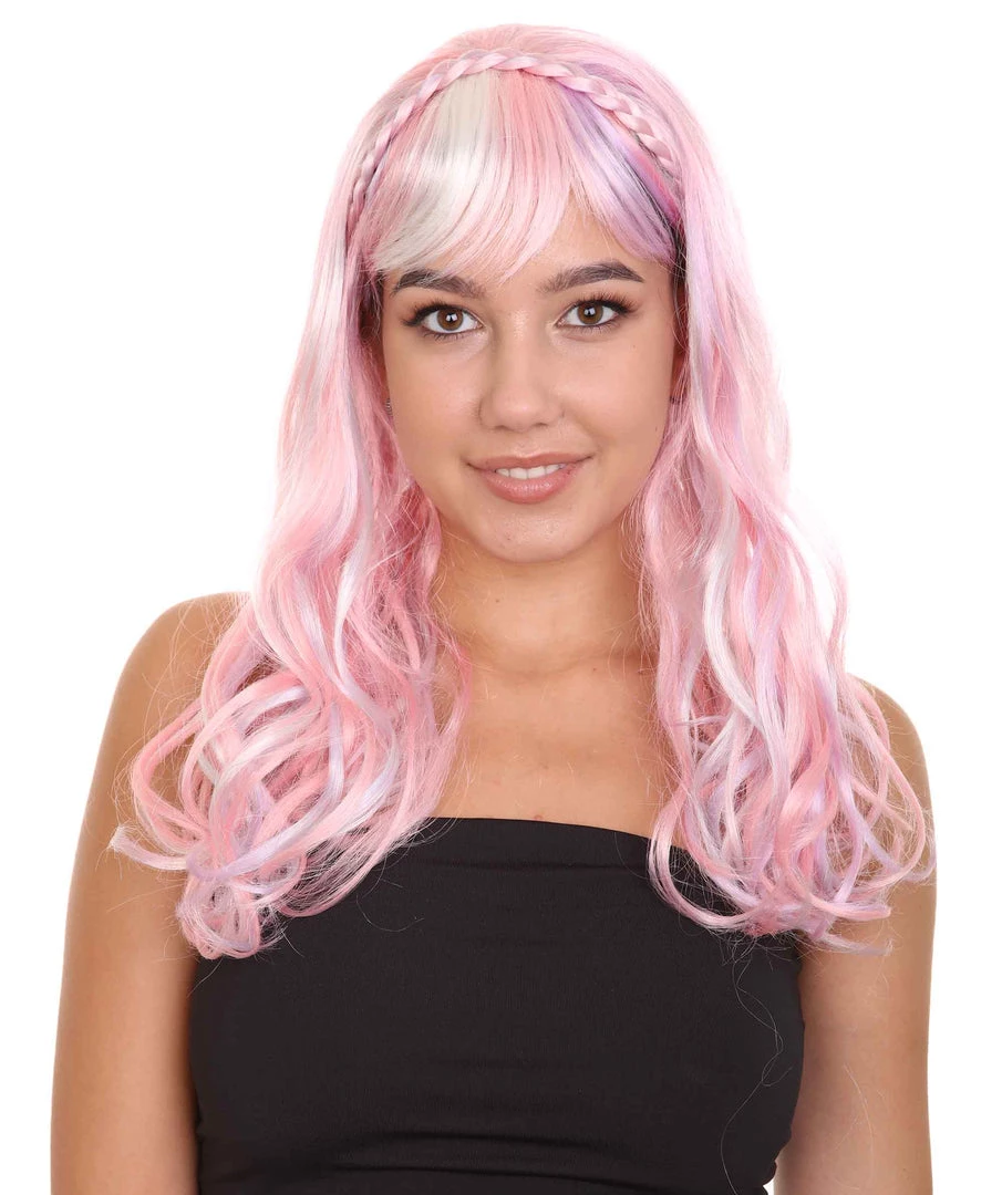 HPO Women's Wig | Pink And Purple Ombre Wig | Premium Breathable Capless Cap