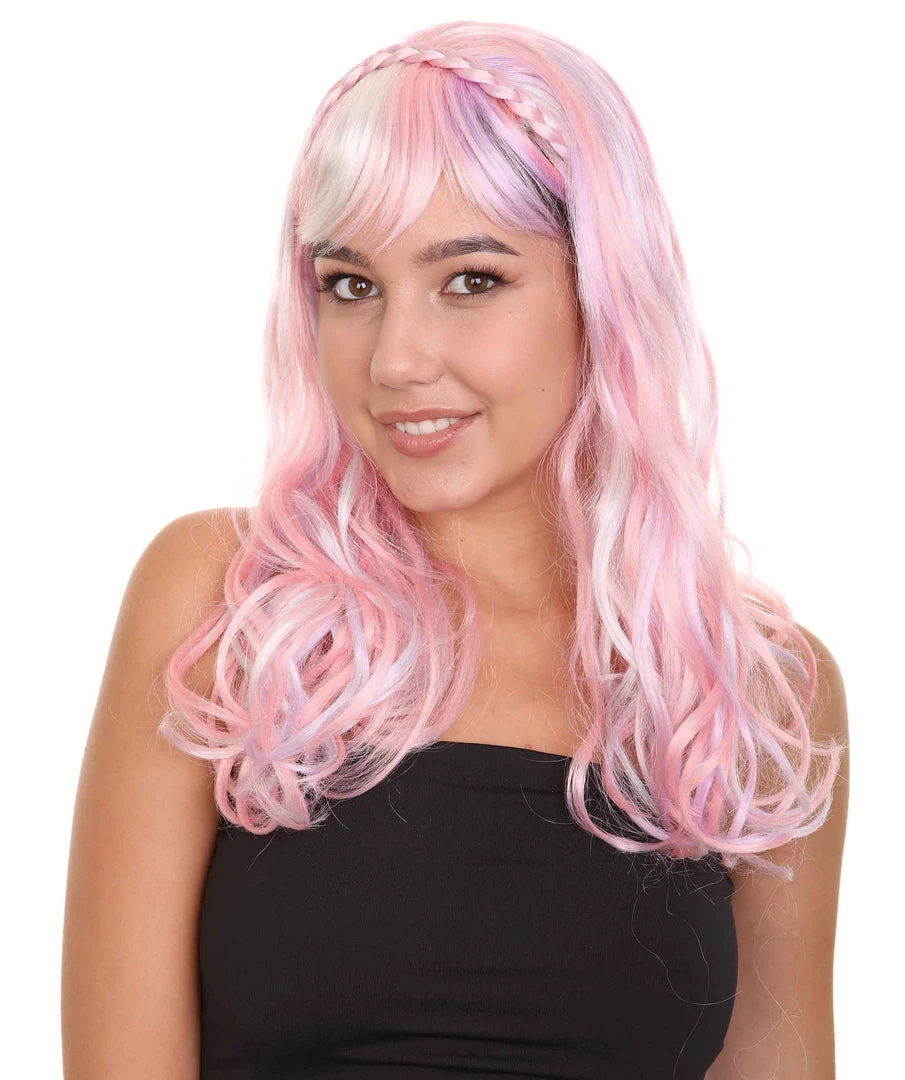 HPO Women's Wig | Pink And Purple Ombre Wig | Premium Breathable Capless Cap