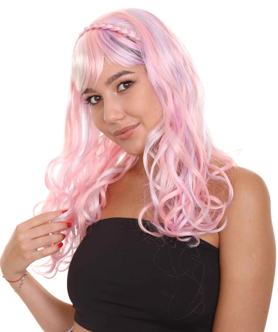 HPO Women's Wig | Pink And Purple Ombre Wig | Premium Breathable Capless Cap