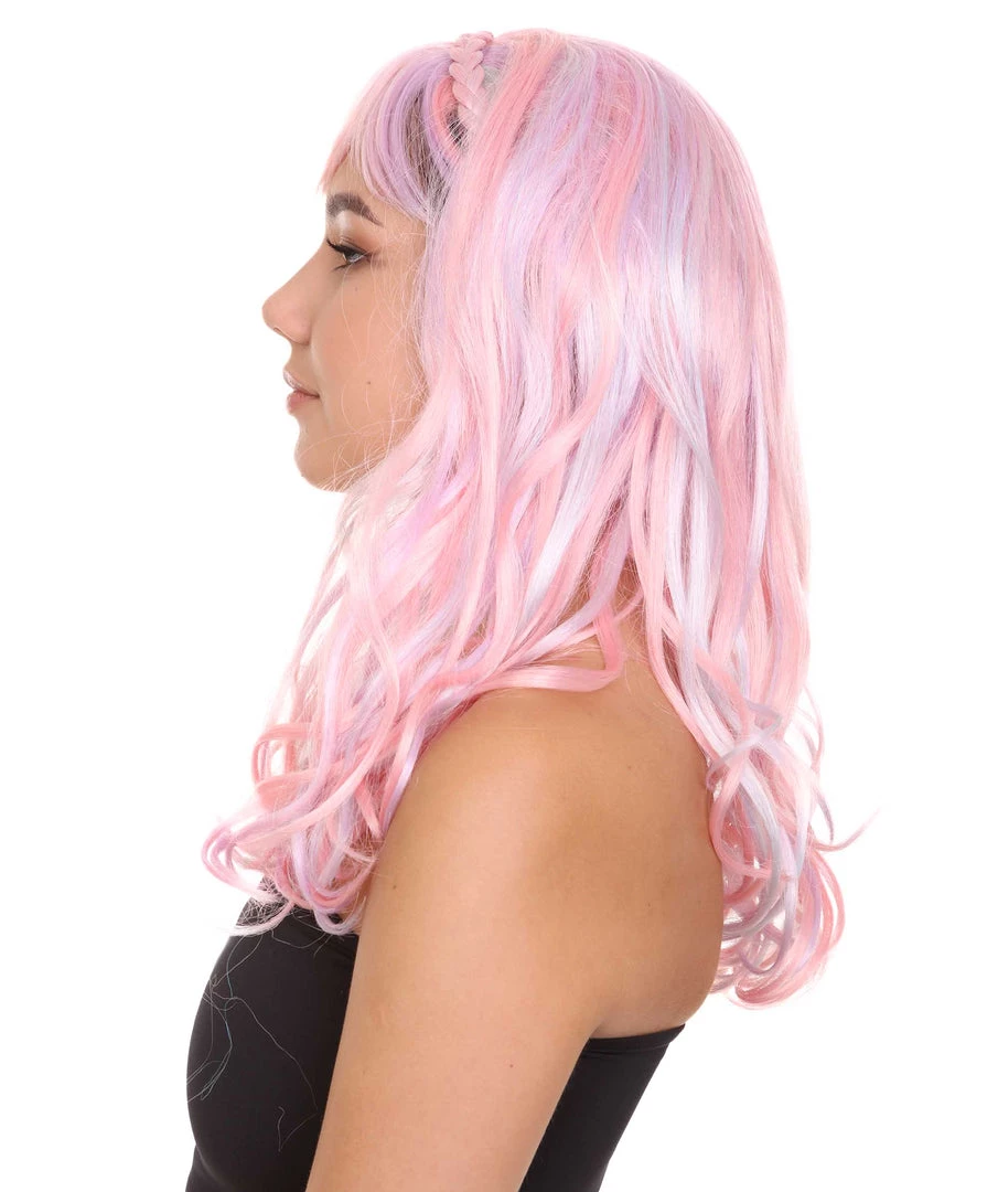 HPO Women's Wig | Pink And Purple Ombre Wig | Premium Breathable Capless Cap