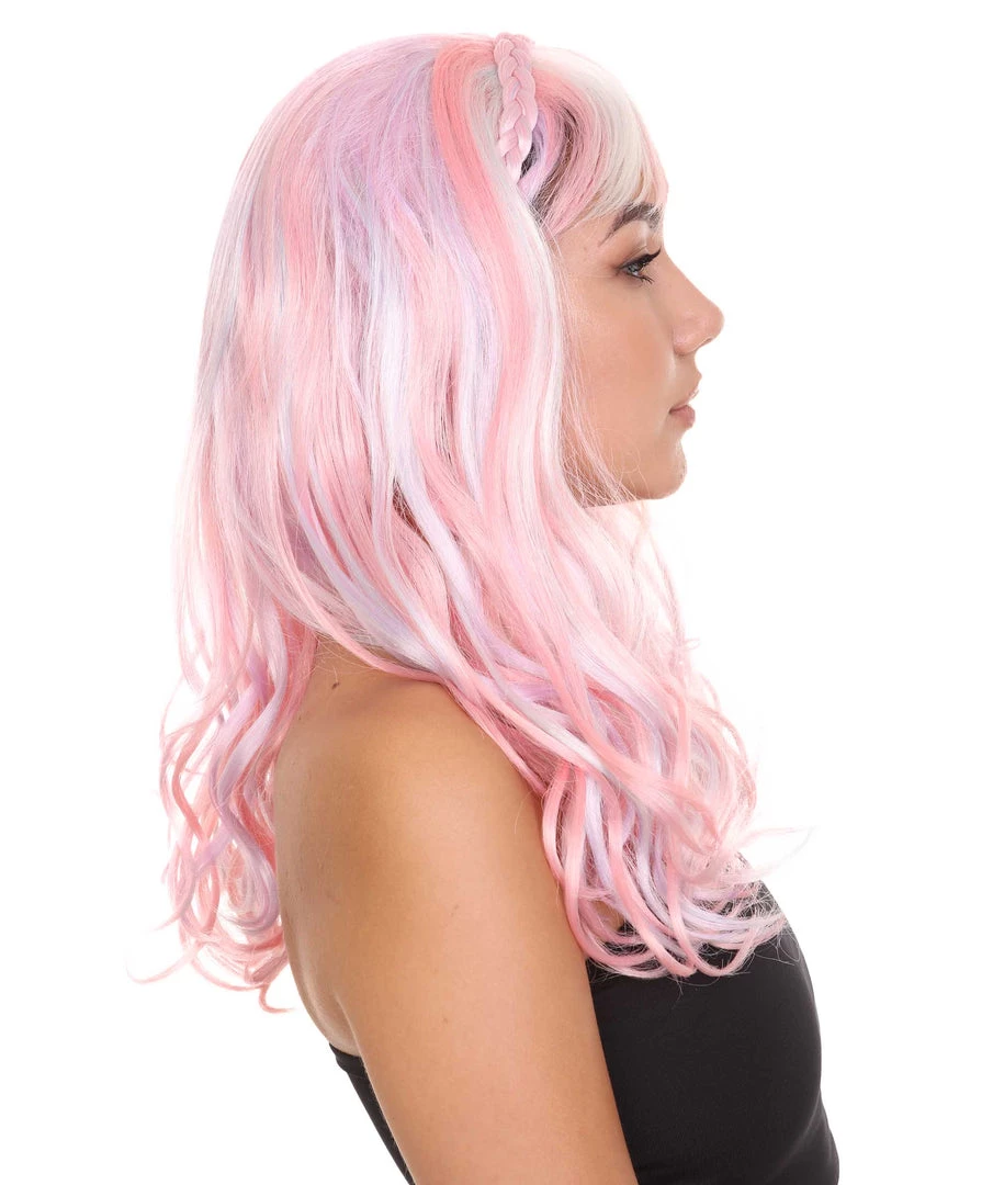 HPO Women's Wig | Pink And Purple Ombre Wig | Premium Breathable Capless Cap