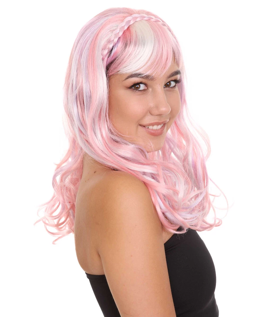 HPO Women's Wig | Pink And Purple Ombre Wig | Premium Breathable Capless Cap