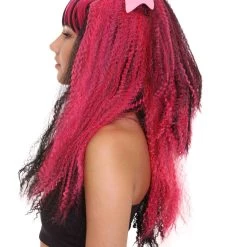 HPO Men's Monster Womens Wig | Horror Long Curly Wig | Premium Breathable Capless Cap