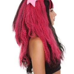 HPO Men's Monster Womens Wig | Horror Long Curly Wig | Premium Breathable Capless Cap