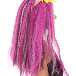 HPO Men's Monster Womens Wig | Purple Curly Long Wig | Premium Breathable Capless Cap