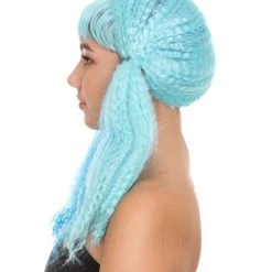 HPO Blue Mix Color Doll Womens Wig | Long Cosplay Halloween Wig | Premium Breathable Capless Cap Women's